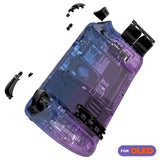 eXtremeRate Replacement Full Set Housing Shell with Buttons for Steam Deck OLED Handheld Console - Gradient Translucent Bluebell - LQXSLP001