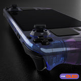 eXtremeRate Replacement Full Set Housing Shell with Buttons for Steam Deck OLED Handheld Console - Gradient Translucent Bluebell - LQXSLP001