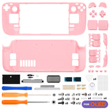 eXtremeRate Replacement Full Set Housing Shell with Buttons for Steam Deck OLED Handheld Console - Pale Red - LQXSLM006