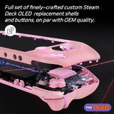 eXtremeRate Replacement Full Set Housing Shell with Buttons for Steam Deck OLED Handheld Console - Pale Red - LQXSLM006