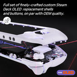 eXtremeRate Replacement Full Set Housing Shell with Buttons for Steam Deck OLED Handheld Console - White - LQXSLM005