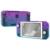 eXtremeRate Glitter Gradient Translucent Bluebell & Blue DIY Replacement Shell for Nintendo Switch Lite, NSL Handheld Controller Housing with Screen Protector, Custom Case Cover for Nintendo Switch Lite - DLP322