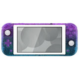 eXtremeRate Glitter Gradient Translucent Bluebell & Blue DIY Replacement Shell for Nintendo Switch Lite, NSL Handheld Controller Housing with Screen Protector, Custom Case Cover for Nintendo Switch Lite - DLP322