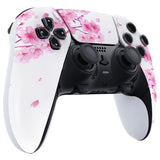 eXtremeRate Cherry Blossom Whisper Left Right Front Housing Shell with Touchpad Compatible with ps5 Edge Controller, DIY Replacement Faceplate Shell Custom Touch Pad Cover Compatible with ps5 Edge Controller - MLREGT014