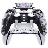 eXtremeRate Lovely Punky Bunny Left Right Front Housing Shell with Touchpad Compatible with ps5 Edge Controller, DIY Replacement Faceplate Shell Custom Touch Pad Cover Compatible with ps5 Edge Controller - MLREGT011