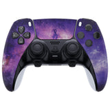 eXtremeRate Nebula Galaxy Left Right Front Housing Shell with Touchpad Compatible with ps5 Edge Controller, DIY Replacement Faceplate Shell Custom Touch Pad Cover Compatible with ps5 Edge Controller - MLREGT006