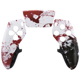 eXtremeRate Blood Zombie Left Right Front Housing Shell with Touchpad Compatible with ps5 Edge Controller, DIY Replacement Faceplate Shell Custom Touch Pad Cover Compatible with ps5 Edge Controller - MLREGT012