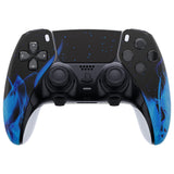 eXtremeRate Blue Flame Left Right Front Housing Shell with Touchpad Compatible with ps5 Edge Controller, DIY Replacement Faceplate Shell Custom Touch Pad Cover Compatible with ps5 Edge Controller - MLREGT004