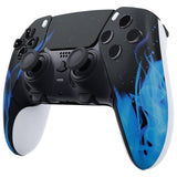 eXtremeRate Blue Flame Left Right Front Housing Shell with Touchpad Compatible with ps5 Edge Controller, DIY Replacement Faceplate Shell Custom Touch Pad Cover Compatible with ps5 Edge Controller - MLREGT004