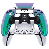 eXtremeRate Chameleon Green Purple Left Right Front Housing Shell with Touchpad Compatible with ps5 Edge Controller, DIY Replacement Faceplate Shell Custom Touch Pad Cover Compatible with ps5 Edge Controller - MLREGP010