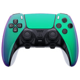 eXtremeRate Chameleon Green Purple Left Right Front Housing Shell with Touchpad Compatible with ps5 Edge Controller, DIY Replacement Faceplate Shell Custom Touch Pad Cover Compatible with ps5 Edge Controller - MLREGP010