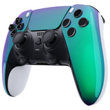 eXtremeRate Chameleon Green Purple Left Right Front Housing Shell with Touchpad Compatible with ps5 Edge Controller, DIY Replacement Faceplate Shell Custom Touch Pad Cover Compatible with ps5 Edge Controller - MLREGP010