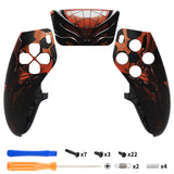 eXtremeRate Spider Armor Left Right Front Housing Shell with Touchpad Compatible with ps5 Edge Controller, DIY Replacement Faceplate Shell Custom Touch Pad Cover Compatible with ps5 Edge Controller - MLREGT009