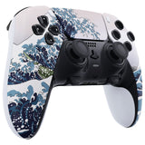 eXtremeRate The Great Wave Left Right Front Housing Shell with Touchpad Compatible with ps5 Edge Controller, DIY Replacement Faceplate Shell Custom Touch Pad Cover Compatible with ps5 Edge Controller - MLREGT003