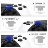eXtremeRate Clear Blue Replacement Swappable Thumbsticks for PS5 Edge Controller, Custom Interchangeable Analog Stick Joystick Caps for PS5 Edge Controller - Controller & Thumbsticks Base NOT Included - P5J113