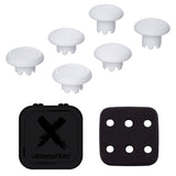 eXtremeRate Robot White Replacement Swappable Thumbsticks for PS5 Edge Controller, Custom Interchangeable Analog Stick Joystick Caps for PS5 Edge Controller - Controller & Thumbsticks Base NOT Included - P5J110