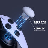 eXtremeRate Robot White Replacement Swappable Thumbsticks for PS5 Edge Controller, Custom Interchangeable Analog Stick Joystick Caps for PS5 Edge Controller - Controller & Thumbsticks Base NOT Included - P5J110