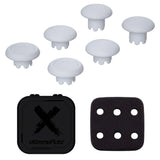 eXtremeRate Solid White Replacement Swappable Thumbsticks for PS5 Edge Controller, Custom Interchangeable Analog Stick Joystick Caps for PS5 Edge Controller - Controller & Thumbsticks Base NOT Included - P5J109