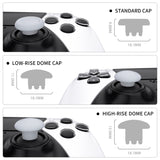 eXtremeRate Solid White Replacement Swappable Thumbsticks for PS5 Edge Controller, Custom Interchangeable Analog Stick Joystick Caps for PS5 Edge Controller - Controller & Thumbsticks Base NOT Included - P5J109