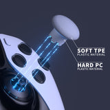 eXtremeRate Solid White Replacement Swappable Thumbsticks for PS5 Edge Controller, Custom Interchangeable Analog Stick Joystick Caps for PS5 Edge Controller - Controller & Thumbsticks Base NOT Included - P5J109