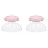 eXtremeRate Clear & Cherry Blossoms Pink Dual-Color Replacement Thumbsticks for PS5 Controller, Custom Analog Stick Joystick Compatible with PS5, for PS4 All Model Controller - JPF644