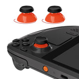 eXtremeRate Replacement Thumbsticks with Original Touch Sensing for Steam Deck LCD & OLED - Orange & Black - GGBSDM008
