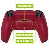 eXtremeRate Remappable RISE Remap Kit for PS5 Controller BDM-030/040/050 - Rubberized Volcanic Red - XPFU6014G3