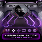 eXtremeRate SPARK Back Paddles Kit with OLED Display & Clicky Trigger Stops & Ergonomic Grips for PS5 Controller BDM-010/020 - Rubberized Black - MZNPFU001