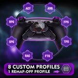 eXtremeRate SPARK Back Paddles Kit with OLED Display & Clicky Trigger Stops & Ergonomic Grips for PS5 Controller BDM-010/020 - Rubberized Black - MZNPFU001