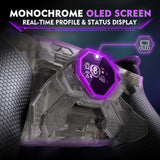 eXtremeRate SPARK Back Paddles Kit with OLED Display & Clicky Trigger Stops & Ergonomic Grips for PS5 Controller BDM-010/020 - Rubberized Clear & Black - MZNPFU006