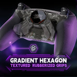 eXtremeRate SPARK Back Paddles Kit with OLED Display & Clicky Trigger Stops & Ergonomic Grips for PS5 Controller BDM-010/020 - Rubberized Clear & Black - MZNPFU006