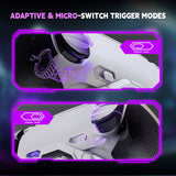 eXtremeRate SPARK Back Paddles Kit with OLED Display & Clicky Trigger Stops & Ergonomic Grips for PS5 Controller BDM-010/020 - Rubberized White & Black - MZNPFU005