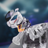 eXtremeRate SPARK Back Paddles Kit with OLED Display & Clicky Trigger Stops & Ergonomic Grips for PS5 Controller BDM-030/040/050/060 - Rubberized Clear & Gray - MZNPFU004M3