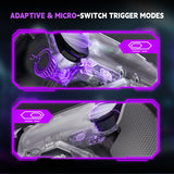 eXtremeRate SPARK Back Paddles Kit with OLED Display & Clicky Trigger Stops & Ergonomic Grips for PS5 Controller BDM-030/040/050/060 - Rubberized Clear & Gray - MZNPFU004M3