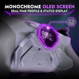 eXtremeRate SPARK Back Paddles Kit with OLED Display & Clicky Trigger Stops & Ergonomic Grips for PS5 Controller BDM-030/040/050/060 - Rubberized Gray & New Hope Gray - MZNPFU003M3