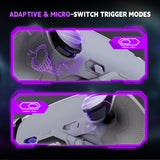 eXtremeRate SPARK Back Paddles Kit with OLED Display & Clicky Trigger Stops & Ergonomic Grips for PS5 Controller BDM-030/040/050/060 - Rubberized Gray & New Hope Gray - MZNPFU003M3