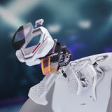 eXtremeRate SPARK Back Paddles Kit with OLED Display & Clicky Trigger Stops & Ergonomic Grips for PS5 Controller BDM-030/040/050/060 - Rubberized White & Gray - MZNPFU002M3