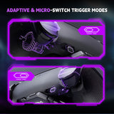 eXtremeRate SPARK Back Paddles Kit with OLED Display & Clicky Trigger Stops & Ergonomic Grips for PS5 Controller BDM-030/040/050 - Rubberized Black - MZNPFU001M2