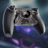 eXtremeRate SPARK Back Paddles Kit with OLED Display & Clicky Trigger Stops & Ergonomic Grips for PS5 Controller BDM-030/040/050 - Rubberized Clear Black - MZNPFU006M2