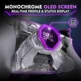 eXtremeRate SPARK Back Paddles Kit with OLED Display & Clicky Trigger Stops & Ergonomic Grips for PS5 Controller BDM-030/040/050 - Rubberized Clear & Gray - MZNPFU004M2