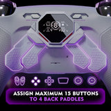 eXtremeRate SPARK Back Paddles Kit with OLED Display & Clicky Trigger Stops & Ergonomic Grips for PS5 Controller BDM-030/040/050 - Rubberized New Hope Gray - MZNPFU003M2