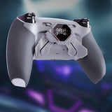 eXtremeRate SPARK Back Paddles Kit with OLED Display & Clicky Trigger Stops & Ergonomic Grips for PS5 Controller BDM-030/040/050 - Rubberized New Hope Gray & Classic Gray - MZNPFU007M2