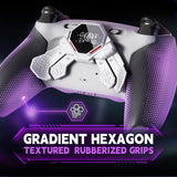 eXtremeRate SPARK Back Paddles Kit with OLED Display & Clicky Trigger Stops & Ergonomic Grips for PS5 Controller BDM-030/040/050 - Rubberized White & Black - MZNPFU005M2