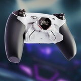 eXtremeRate SPARK Back Paddles Kit with OLED Display & Clicky Trigger Stops & Ergonomic Grips for PS5 Controller BDM-030/040/050 - Rubberized White & Black - MZNPFU005M2