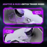 eXtremeRate SPARK Back Paddles Kit with OLED Display & Clicky Trigger Stops & Ergonomic Grips for PS5 Controller BDM-030/040/050 - Rubberized White & Gray - MZNPFU002M2