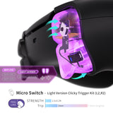 eXtremeRate Micro Switch - Light Version Tactile Clicky Hair Trigger Kit for PS5 Controller BDM-040 Shoulder Buttons, Ergonomic Micro Switches L2R2 Buttons Tactile L1R1 Mouse Click for PS5 Controller - PFMD016