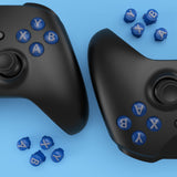 eXtremeRate Three-Thone ABXY Action Buttons with Classic Symbols for Xbox Series X & S Controller & Xbox One S/X & Xbox One Elite V1/V2 Controller - Yale Blue & Clear & New Hope Gray - JDX3M021