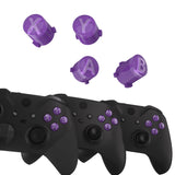 eXtremeRate Three-Thone ABXY Action Buttons with Classic Symbols for Xbox Series X & S Controller & Xbox One S/X & Xbox One Elite V1/V2 Controller - Mist Purple & Clear & Taro Purple - JDX3M023