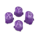 eXtremeRate Three-Thone ABXY Action Buttons with Classic Symbols for Xbox Series X & S Controller & Xbox One S/X & Xbox One Elite V1/V2 Controller - Mist Purple & Clear & Taro Purple - JDX3M023