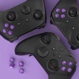 eXtremeRate Three-Thone ABXY Action Buttons with Classic Symbols for Xbox Series X & S Controller & Xbox One S/X & Xbox One Elite V1/V2 Controller - Mist Purple & Clear & Taro Purple - JDX3M023